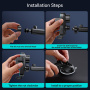 JOYROOM Suport auto JR-ZS246S pentru sticla si bord cu incarcare wireless pentru iPhone - negru