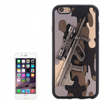 Carcasă din plastic, cu model 3D puşcă Steyr AUG A1, pentru Apple iPhone 6S / 6 - gri