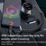 Set încărcător auto Yesido Y57 cu porturi USB-C / USB-A și cablu Lightning - 50W - 1,2 m - negru