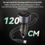 Set încărcător auto Yesido Y57 cu porturi USB-C / USB-A și cablu Lightning - 50W - 1,2 m - negru