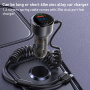 Set încărcător auto Yesido Y58 cu porturi USB-C / USB-A și cablu Lightning și USB-C - 60W - 1,2 m - negru