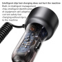 Set încărcător auto Yesido Y58 cu porturi USB-C / USB-A și cablu Lightning și USB-C - 60W - 1,2 m - negru
