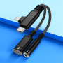 adaptor audio și de încărcare 2in1 - mufă de 3,5 mm / USB-C la USB-C / Lightning - negru