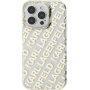 Karl Lagerfeld Husă cu logo repetat galvanizat IML pentru iPhone 16 Pro - auriu