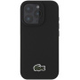 Lacoste Husă emblematică cu logo țesut Petit Pique cu MagSafe pentru iPhone 16 Pro - negru