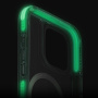 UNIQ Husă Combat Luminous MagClick cu cadru care strălucește în întuneric și MagSafe pentru iPhone 16 - Transparent