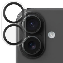 NORTHJO Sticlă securizată cu rame metalice pentru a proteja obiectivele camerei pentru iPhone 16 / 16 Plus - negru