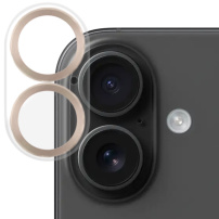 NORTHJO Sticlă securizată cu rame metalice pentru a proteja obiectivele camerei pentru iPhone 16 / 16 Plus - Aur