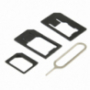 Cuter dublu pentru cartele SIM - din standard şi Micro SIM taie la format Nano sau la Micro SIM + reducţie de la Nano SIM la Micro SIM şi la SIM standard