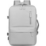 Rucsac practic cu buzunare și port USB extern pentru iPad/MacBook până la 16" - gri