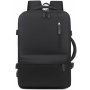Rucsac practic cu buzunare și port USB extern pentru iPad/MacBook până la 16" - negru