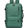 Rucsac practic cu buzunare și port USB extern pentru iPad/MacBook până la 16" - verde