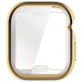 Husă tip carte metalică din plastic moale cu protecție de ecran pentru Apple Watch 42mm (Series 10 / 11) - aurie
