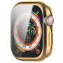 Husă tip carte metalică din plastic moale cu protecție de ecran pentru Apple Watch 42mm (Series 10 / 11) - aurie