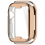 Husă tip carte metalică din plastic moale cu protecție pentru ecran pentru Apple Watch 42mm (Series 10 / 11) - auriu roz