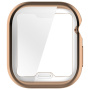 Husă tip carte metalică din plastic moale cu protecție pentru ecran pentru Apple Watch 42mm (Series 10 / 11) - auriu roz