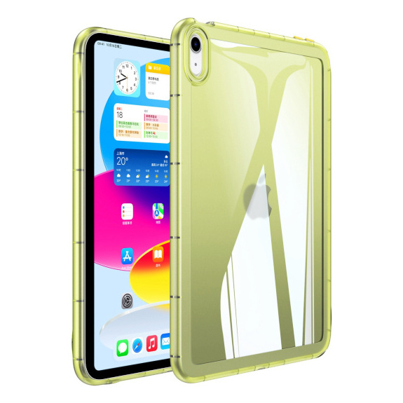 Husa transparenta lucioasa pentru iPad mini 6 / mini 7 - galbena