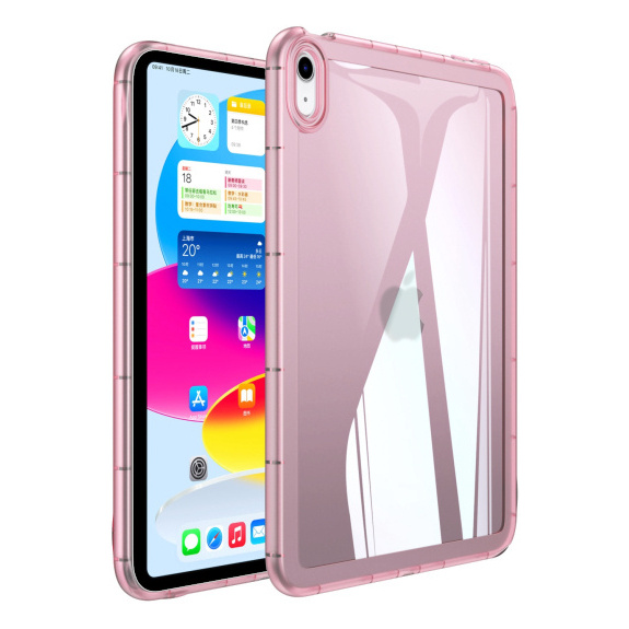Husa transparenta lucioasa pentru iPad mini 6 / mini 7 - roz