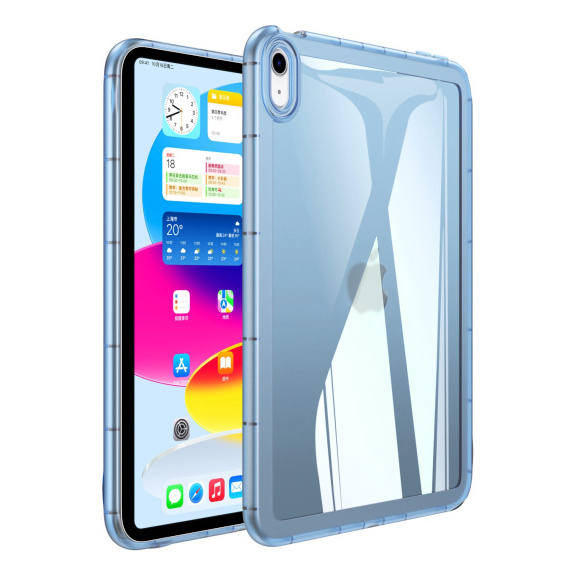 Husa transparenta lucioasa pentru iPad mini 6 / mini 7 - albastra