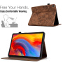 Husă tip carte cu slot pentru card și temă cu flori pentru iPad 10.2" (2019-2021) / Air 3 (2019) / Pro 10.5" - maro
