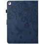 Husă tip carte Husă cu model de flori cu fantă pentru card pentru iPad 10,2" (2019-2021) / Air 3 (2019) / Pro 10,5" - Albastru închis