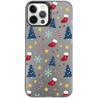 Husa de protectie cu motiv de Craciun pentru iPhone 12 Pro Max - gri