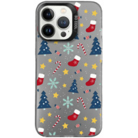 Husa de protectie cu tema de Craciun pentru iPhone 13 Pro - gri