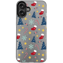 Husa de protectie cu motiv de Craciun pentru iPhone 16 Plus - gri