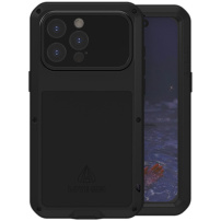 LOVE MEI carcasa extra rezistenta impotriva socurilor, apei si prafului pentru iPhone 15 Pro Max - neagra