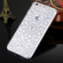 Carcasă de protecţie spate, cu pietre în stil diamant, pentru Apple iPhone 6 / 6S - argintie