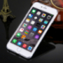 Carcasă de protecţie spate, cu pietre în stil diamant, pentru Apple iPhone 6 / 6S - argintie