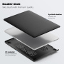 Husă din piele cu suport pentru MacBook Pro 13" (A2251 / A2289 / A2338) - neagră