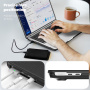 Husă din piele cu suport pentru MacBook Air 13" (A2681 / A3113 / A3240 / A3449) - negru