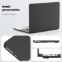 Husă din piele cu suport pentru MacBook Air 15" (A2941 / A3114 / A3241) - neagră
