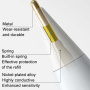 Penita de schimb cu vârf auriu pentru Apple Pencil 1 / 2 / USB-C / Pro - stil 3.0 - alb