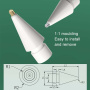 Penita de schimb cu vârf auriu pentru Apple Pencil 1 / 2 / USB-C / Pro - stil 3.0 - alb