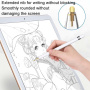 Penita de schimb cu vârf auriu pentru Apple Pencil 1 / 2 / USB-C / Pro - stil 3.0 - alb