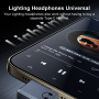 Mini adaptor audio - Lightning la USB-C - alb