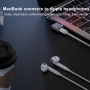 Mini adaptor audio - Lightning la USB-C - alb