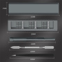 Set de scule 44in1 pentru repararea dispozitivelor Apple - gri