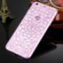 Carcasă de protecţie spate, cu pietre în stil diamant, pentru Apple iPhone 6 / 6S - roz