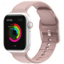 Curea din silicon de culoare unicoloră pentru Apple Watch 42mm / 41mm / 40mm / 38mm - roz