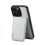 ESEBLE Husă cu portofel magnetic detașabil și MagSafe pentru iPhone 15 Pro - gri deschis