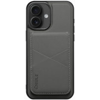 ESEBLE Husă cu portofel magnetic detașabil și MagSafe pentru iPhone 16 Plus - gri maro