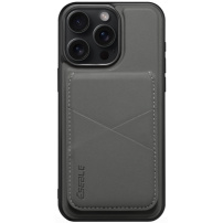 ESEBLE Husă cu portofel magnetic detașabil și MagSafe pentru iPhone 16 Pro Max - gri maro
