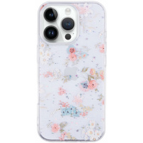 Husă transparentă strălucitoare pentru iPhone 13 Pro Max - floral
