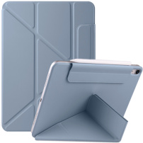 Carcasa magnetica cu suport origami pentru iPad mini 6 / mini 7 - albastru-gri