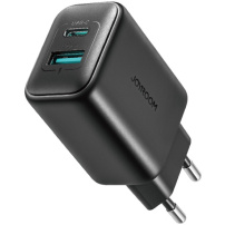 JOYROOM JR-TCF13 Adaptor încărcare rapidă cu porturi USB-C / USB-A - 25W - negru