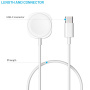 Cablu de încărcare magnetic FIXED - USB-C la disc magnetic pentru Apple Watch - 1 m - alb