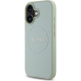 Guess Granulat Classic Husă cu logo cu MagSafe pentru iPhone 16 - verde